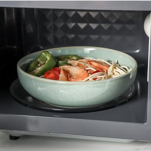 Hvh PASTA BOWL S Set Of 4, 46Oz Big Salad Bowl Set Of 4, Shallow Bowls, Dinner Bowls Set, Ceramic Bowls Set Microwave And Dishwasher Safe, Smooth Glaze thumb #4