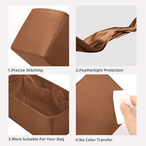 Image of DGAZ Silk Purse Organizer Insert For Hermes Hac 27 /28 /32 /40 /45 /50 /55 Bags, Luxury Handbag & Tote Organizer, Simplicity bag organizer(Gold,Hac27)