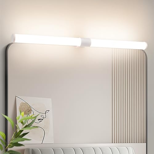 Homefire Lámpara LED para espejo - Iluminación para espejo de baño de 60 CM con abrazadera resistente al agua IP44 moderna lámpara de baño blanco neutro 4000K ideal para armario con espejo