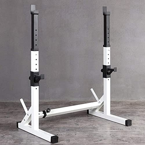 ERoomQ Adjustable Squat Rack Weight Lifting Bench Press Men's Fitness Barbell Rack Multifunctional Shelf Adjustable Bracket Home Indoor Gym Strength Training Stand Squat Rack