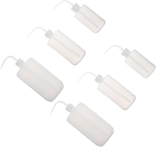 ULTECHNOVO 6pcs Squeeze Curved Spout Pot Watering Can Portable Water Bottle Plant Supply Live Succulents Plants Multi-function Watering Bottle Plastic Clean White Gardening Supplies re-usable