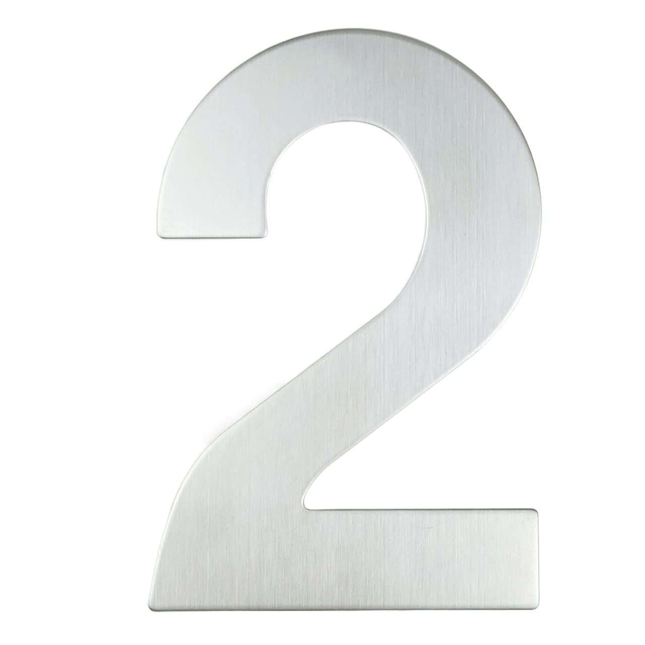 Plaque numero de maison robuste de 15 cm argentée pour une signalétique extérieure claire