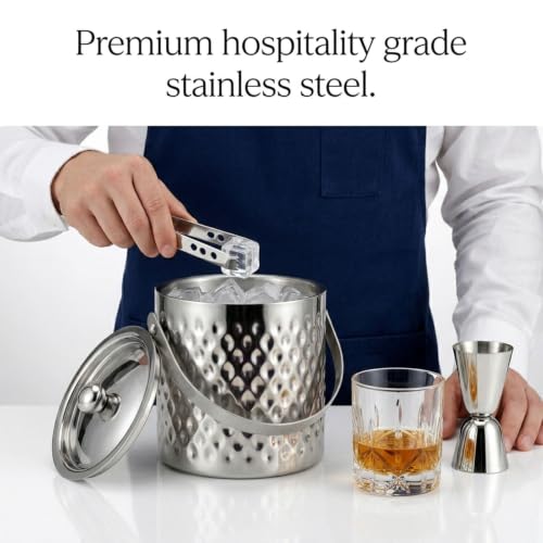 Image of FINALITY Stainless Steel Double Walled Insulated Ice Bucket (SILVER POLISH KATLI)