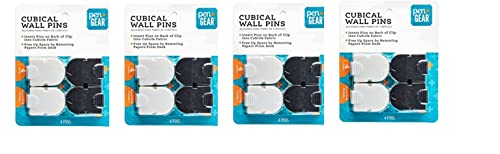 Heb Pen + Gear Black & White Color Cubic Wall Pins For Fabric Panels 4 Pack(Pack Of 4) Total 16 #TOP18