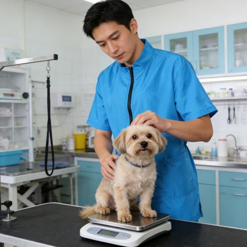 Blouse de toilettage pour chiens imperméable en polyamide bleu haute qualité - 6