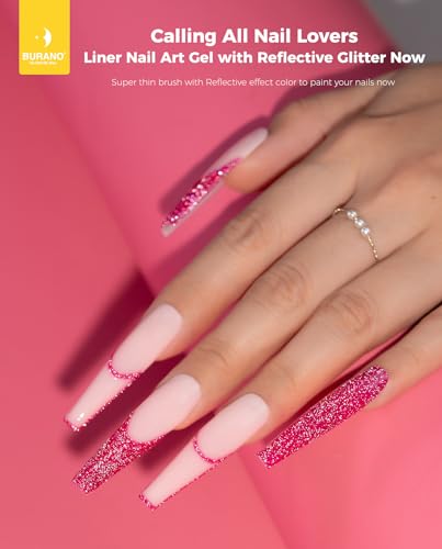Esmalte de uñas gel holográfico BURANO con pincel, 8 ml miniatura 2