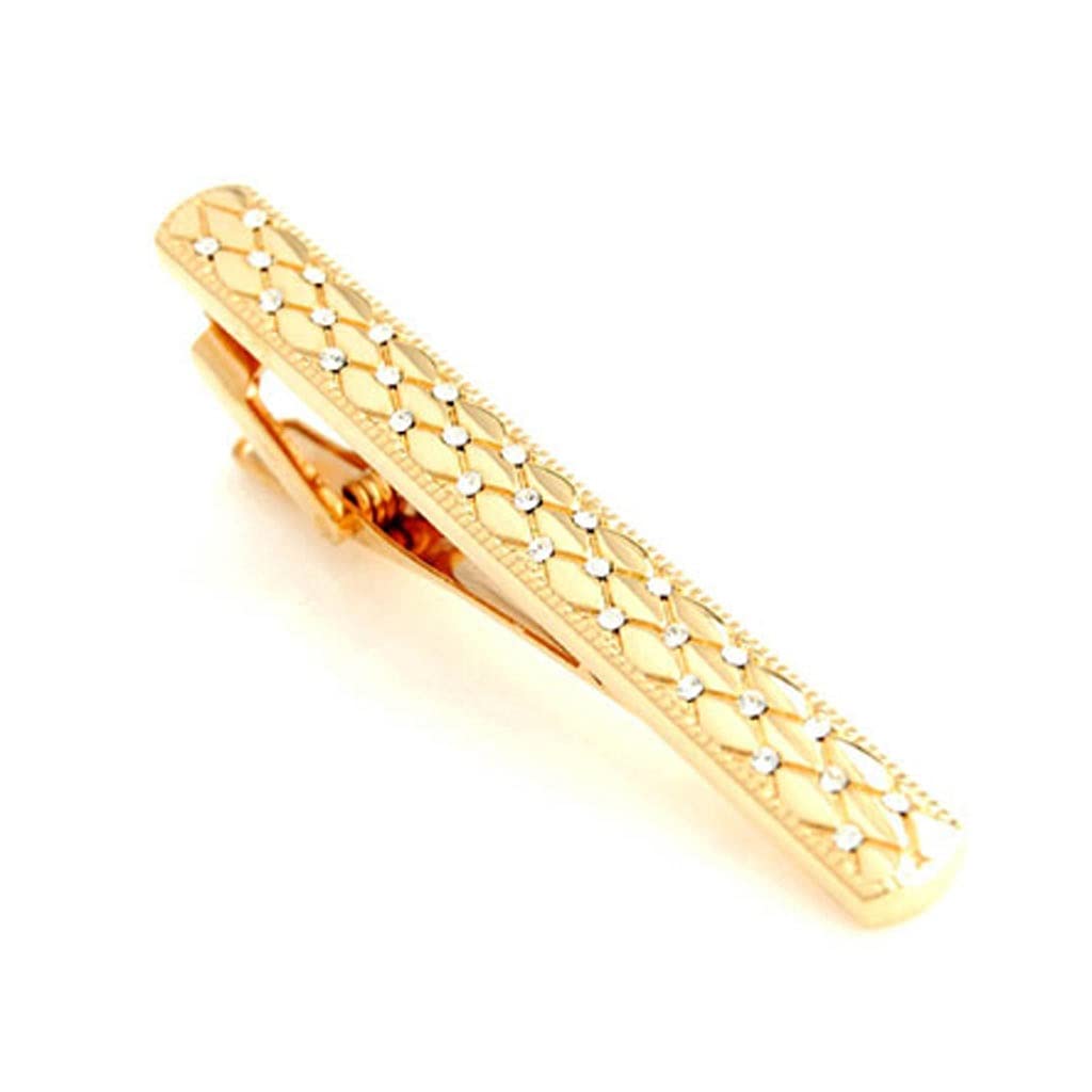 Pinza de Corbata clásica chapada en Oro de Moda para Caballero, Accesorio para Vestido de Novio.