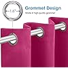 Amazon.com: HOMEIDEAS Raspberry Blackout Curtains, Hot Pink Curtains ...