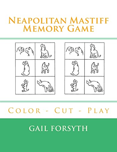 Neapolitan Mastiff Memory Game: Color - Cut - Play