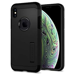 Spigen Tough Armor hoesje Compatibel met iPhone XS Compatibel met iPhone X -Black