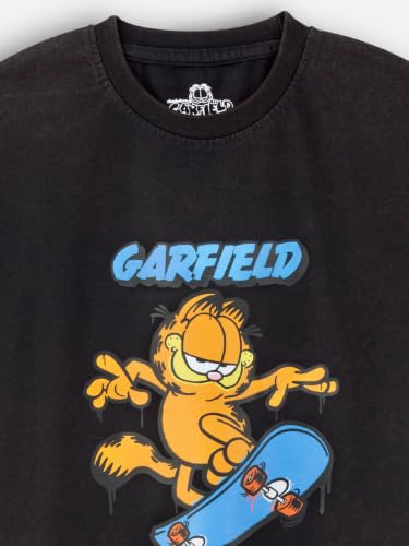 Image of Nap Chief Kids Cotton Garfield Print Co-Ord Set for Boys & Girls | Half Sleeve T-Shirt & Shorts Set | Soft Casual Summer Wear