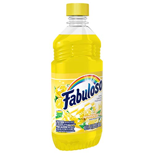 Fabuloso All Purpose Cleaner, Lemon, Bathroom Cleaner, Toilet Cleaner, Floor Cleaner, Shower And Glass Cleaner, Mop Cleanser, Kitchen Pots And Pans Degreaser, 16.9Oz (Pack Of 24) (Mx06285A) #TOP2