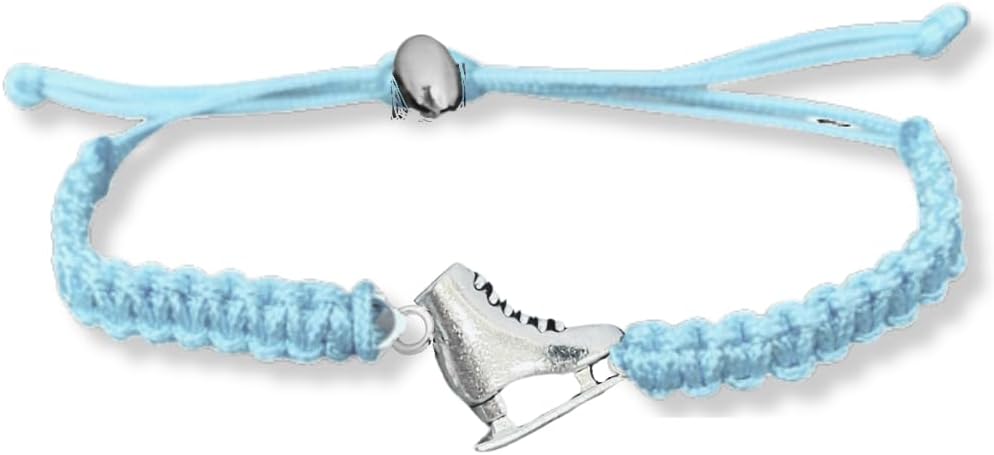 Infinity Collection Figure Skating Charm Bracelet, Girls Ice Skating Jewelry, Adjustable Skate Bracelet, Figure Skater Gift