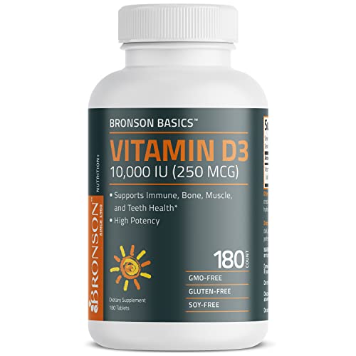 Image of Bronson Vitamin D3 10,000 IU (250 mcg) Immune & Muscle Support, 180 Tablets