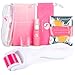 Derma Roller Kit for Face – Microdermabrasion Roller – 0.3mm Microneedle Roller Size, 600 Titanium Microneedles – Includes 3 Free 24K Gold Eye Masks, Bonus How-to Video, 2 eBooks & User Manual