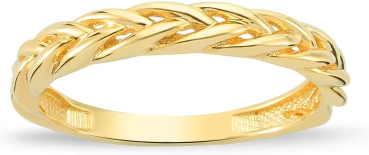 Gelin 10K Solid Gold Stackable Ring for Women