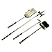 Lizh Middle Ages Knight Cast Iron Fireplace Tool Set ,Antique Brass