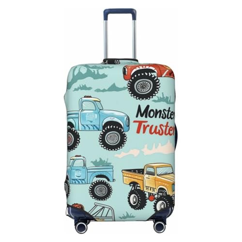 Cartoon Trucks Luggage Covers For Suitcase, Suitcase Cover Protector Anti-Scratch Travel Suitcase Cover Fit 18-32 Inch Luggage