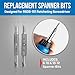 Jonard Tools RSDS-SRB Replacement Spanner Bits for RSDS-151 - Replacement Double-Ended Spanner Bits for Ratcheting Security Screwdriver, Includes 6-10 & 10-12 Spanner Bits