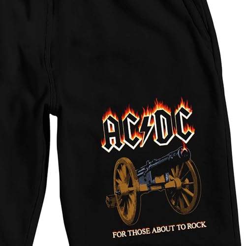 Bioworld ACDC Cannon Men's Black Sleep Pajama Shorts2