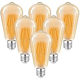 共同照明 6個セット LED電球 E26 エジソン電球 40W形相当 4W 485lm 電球色 2700K フィラメント電球 エジソンランプ 全方向360° 調光器非対応 GT-ST64-4W-6B 高演色 おしゃれ 省エネ PSE認証済