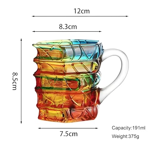 Dancing Panda 'Infinite Library' 191 ml Multicolor Glass Mug - Image 6