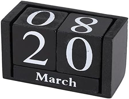 Newest Vintage Wooden Calendar, Wooden Date Block Perpetual Calendar ...