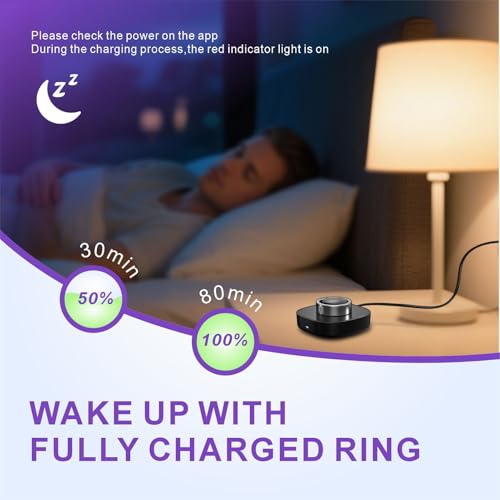 Image of Charger for Oura Ring Gen3 - Size 13 - Fast Charging Dock with USB C Wall Charger & 3FT USB-C Cable Compatible with Oura Ring Gen3