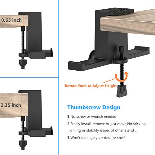 Rgb Headphone Stand Hanger With Usb C Charger, Kafri Under Desk Dual Headset Holder Earphone Hook Mount Rack With 3 Usb Charging Ports, Pc Gaming Desk Accessories #TOP4