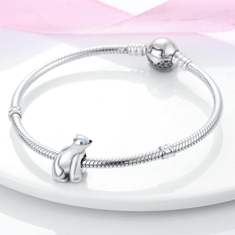 XinYouZhi S925 Sterling Silver Charms for Bracelets DIY Cubic Zirconia Bracelet Charm Beads for Women Angel Wings Necklace Anklet Bead Charms for Birthday Valentines Day Choices - Image 2