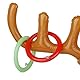 YAAVAAW Aufblasbares Rentiergeweih Ringwurfspiel,Ringwurfspiel Kinder Outdoor Weihnachten Indoor Spiele,2 Rentiergeweih 8 Wurfringe Spaß Familie Spiele Gartenspiele Party Requisiten Dekoration