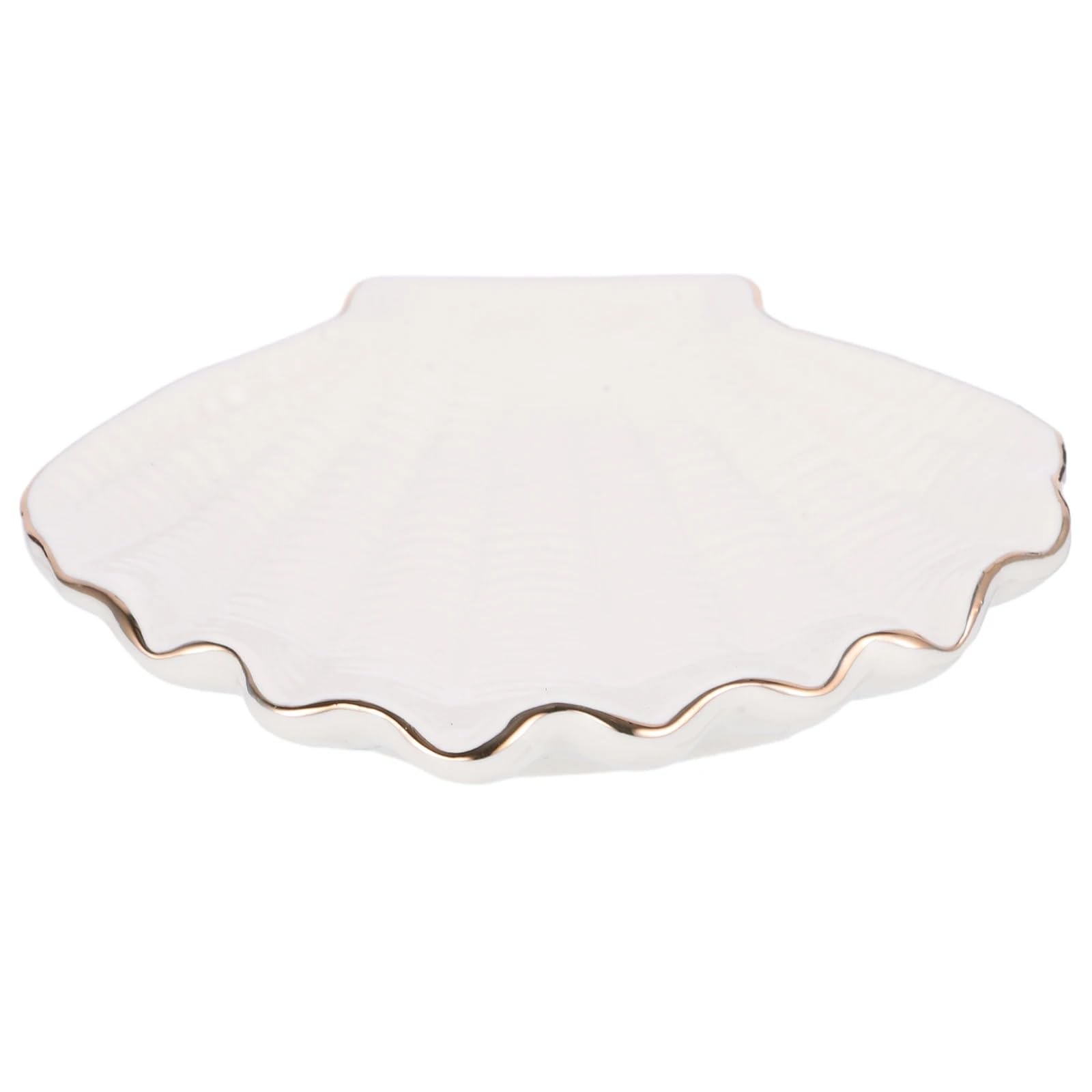 Artykuły gospodarstwa domowego, tacka na biżuterię, 2-częściowa, ceramiczna tacka do przechowywania biżuterii, prosty organizer na biurko w kształcie