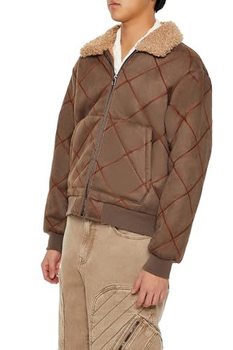 Forever 21 Men's Quilted Faux Shearling-Lined Jacket4