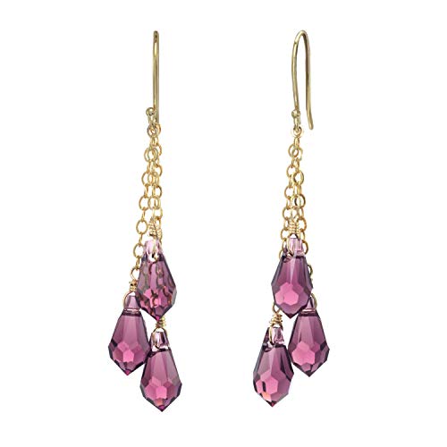 LTC Designs Gold Over Sterling Silver Multi-Teardrop Earrings Made with