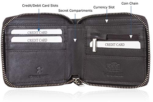 Image of VOGARD Men's Genuine Leather RFID Protected Wallet | Wallet for Men (Brown)
