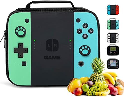 Insulated Lunch Box for Boys Girls, Game Lunch Bag for Work Office Travel Picnic Hiking Beach, Waterproof Leakproof Portable Fits Most Lunch Bento Boxes