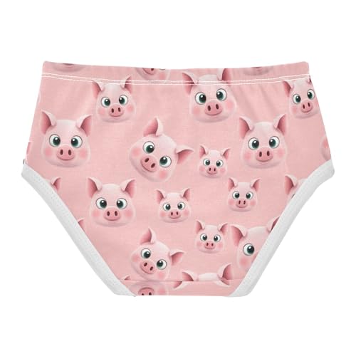 Joisal Girls Underwear Toddlers 2t Cotton Panties Little Girl Durable Briefs Girls Undies Cute Cartoon Pigs Pink2