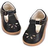 STQ KIDS School Shoes for Girls Footwear Mary Jane Toddler Ballet Comfortable Dress Shoe Black Toddler 6