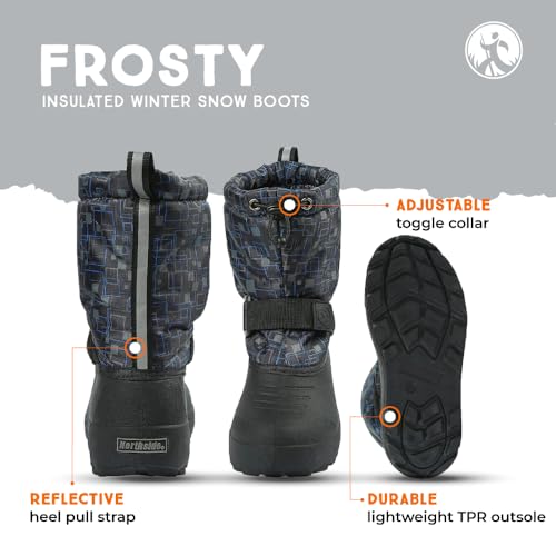 Image of Northside Frosty Insulated Winter Snow Boots for Girls and Boys with Rugged, Water Resistant Nylon Upper, Quick-Drying Lining, Removable EVA Insole, and Durable TPR Outsole