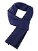 WANYING Winter Herbst Herren Strickschal Wolle Gestrickter Schal Warm Weich Einfach Schick Gentleman - 180 * 30 cm Einfarbig Dunkelblau