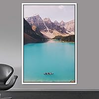 Framed Canvas Mountain Lake View Global Landscape Mountain Multicolor Photography Relax/Calm - 16x24 inches