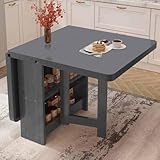 Trois modes polyvalents : cette table de salle à manger pliable dispose de 3 configurations convertibles, fonctionnant comme une table d'appoint, un bureau d'écriture ou une table de salle à manger pleine taille pour 4 personnes. Utilisez-le à moitié ouvert pour le travail ou les loisirs, ou entièrement étendu pour les repas, idéal comme table à feuilles tombantes ou table à manger. Parfait pour les petits espaces, il allie style et fonctionnalité sans effort.