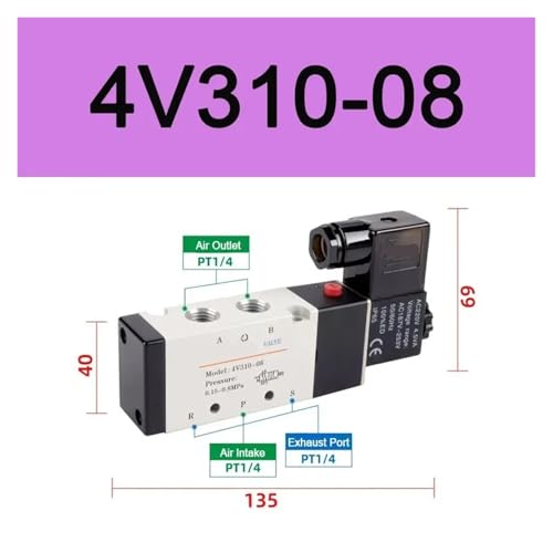 Électrovanne 4V310-10 de contrôle pour automatisme industriel