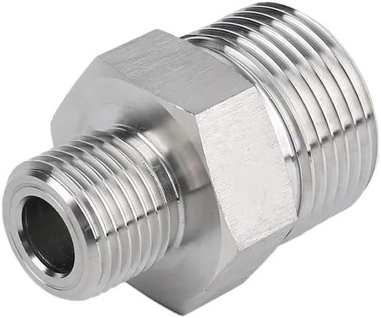1/8"- 1/8" BSPT Male 316 Stainless Steel High Pressure Hex