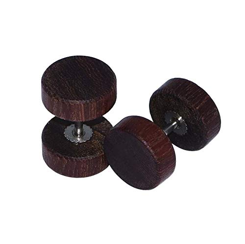PS CREATION Fake Plugs Wood Stud Earrings Fake Gauge Natural Wood Cheater Plugs Faux Gauges Earrings for Men Women (Brown) (B08PCTHRCH) Amazon Price History, Amazon Price Tracker