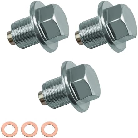 ABSOPRO 2x Magnetische Ölablassschraube M12x1,25 - Rot, Aluminiumlegierung