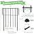 Thrivinest 10 Pack Animal Barrier, No Dig Decorative Fence, 17in(H) x10ft(L) Rustproof Metal Small Garden Fence Border for Dogs Rabbits, Bottom Blocker for Outdoor Yard Patio