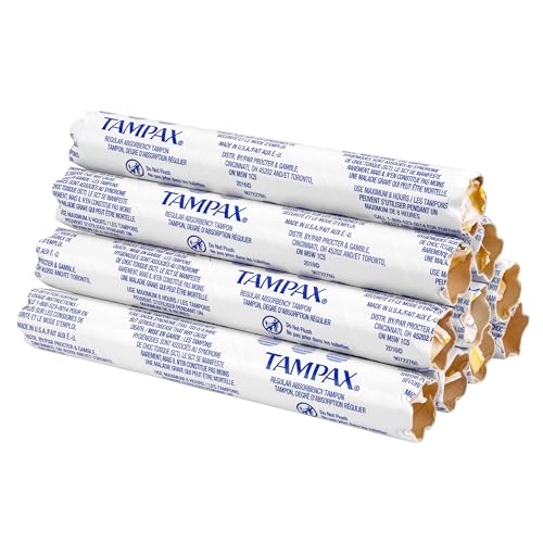 Hospeco Tampax Tampons for Vending Dispenser in Vending Tubes, Hospeco T500,(Case of 500), 7 Count, White