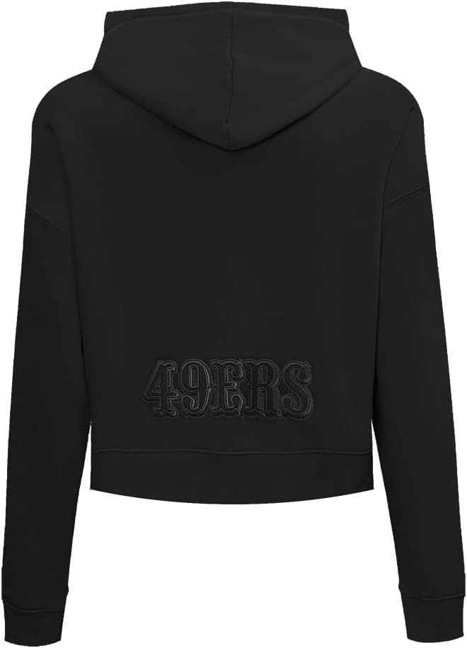 Womens NFL Neutral Brushed Back French Terry Cropped Pullover Hoodie - Image 3
