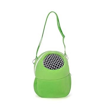Pet Carrier Bag Pet Sling Carrier Backpack Portable Travel Backpack Breathable Outgoing Bag bonding Pouch for Small Pets Hedgehog Hamsters Sugar Glider Chinchilla Guinea Pig (Green)
